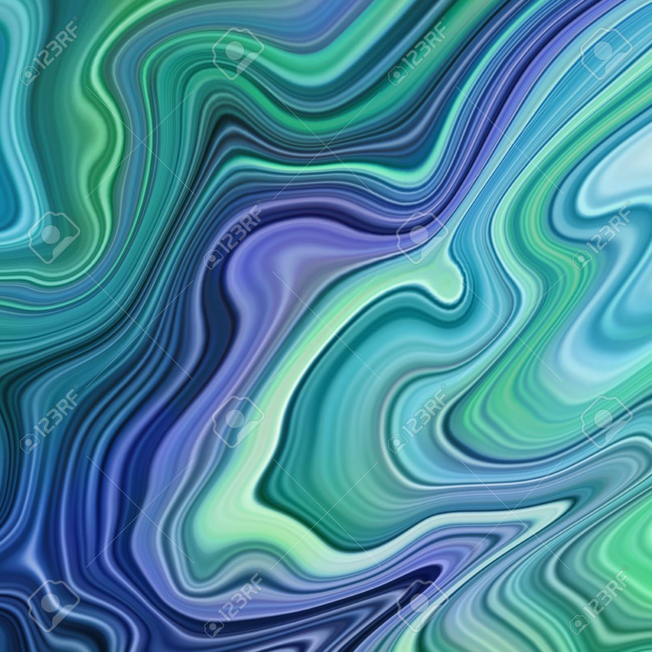 Abstract Background Blue Green Palette Vivid Fluid Art Marbling