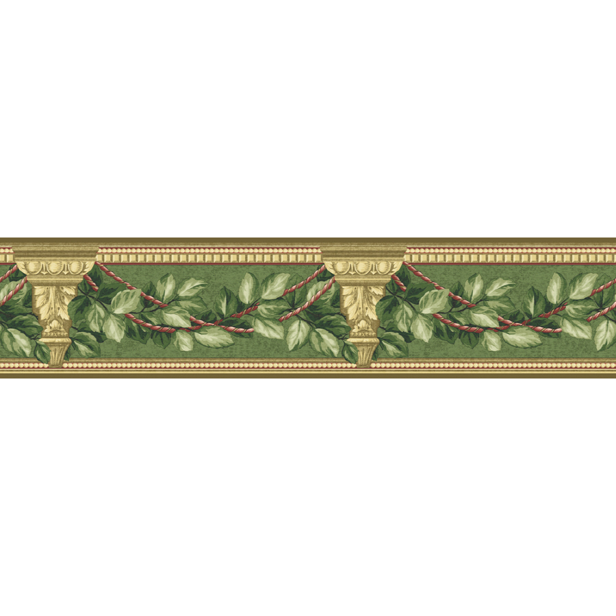 Architecture And Leaves Prepasted Wallpaper Border At