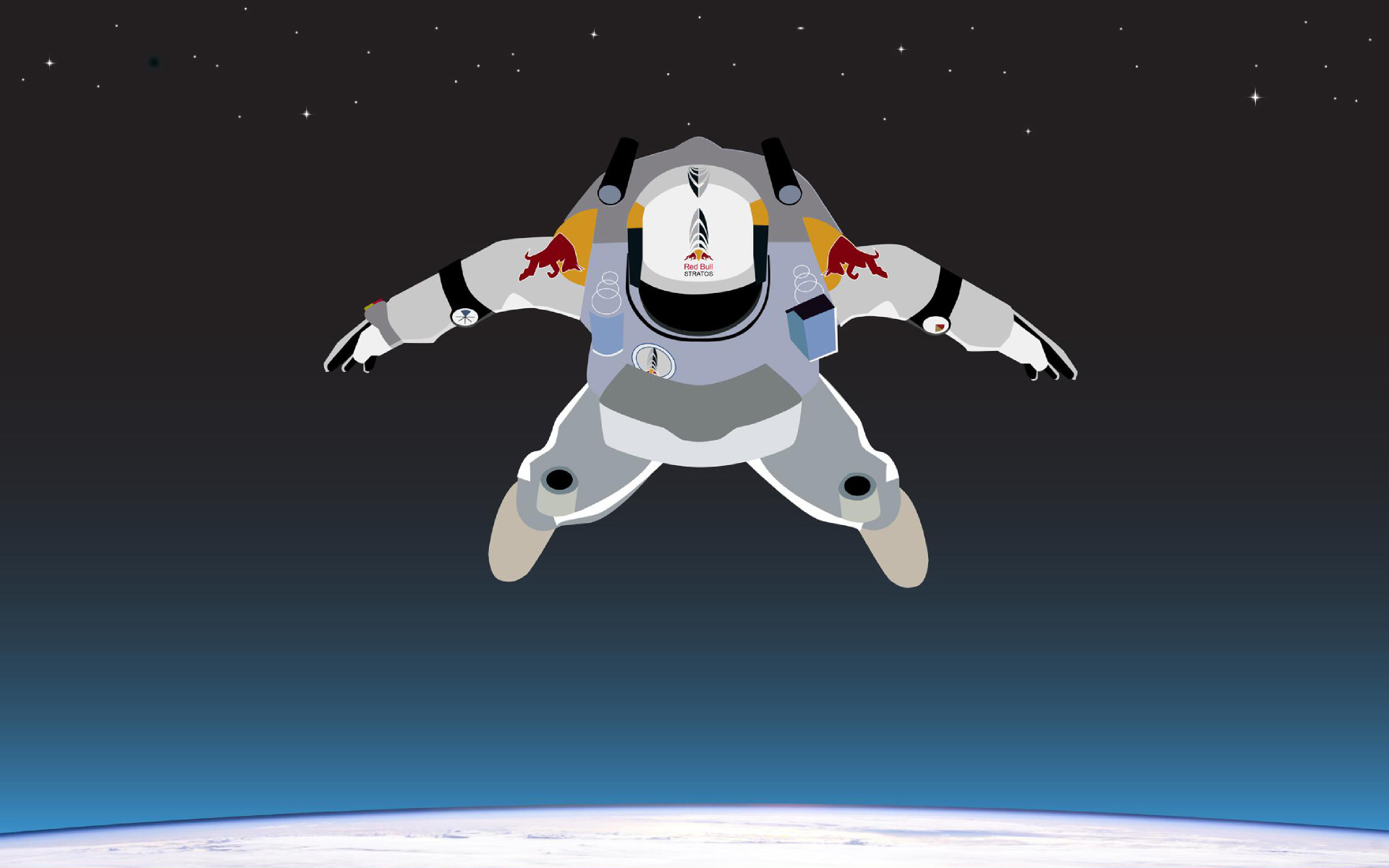 Skydive From Space   Desktop Wallpaper   RobotSpaceBrain