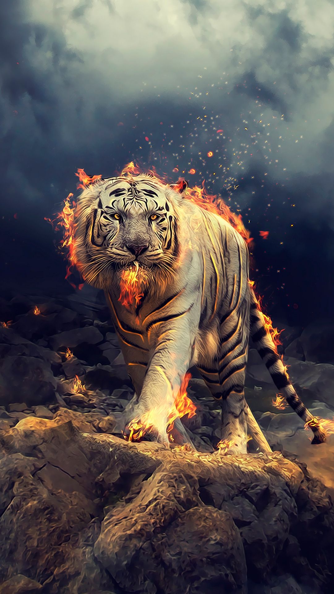 Angry raging white tiger 1080x1920 wallpaper Tiger wallpaper