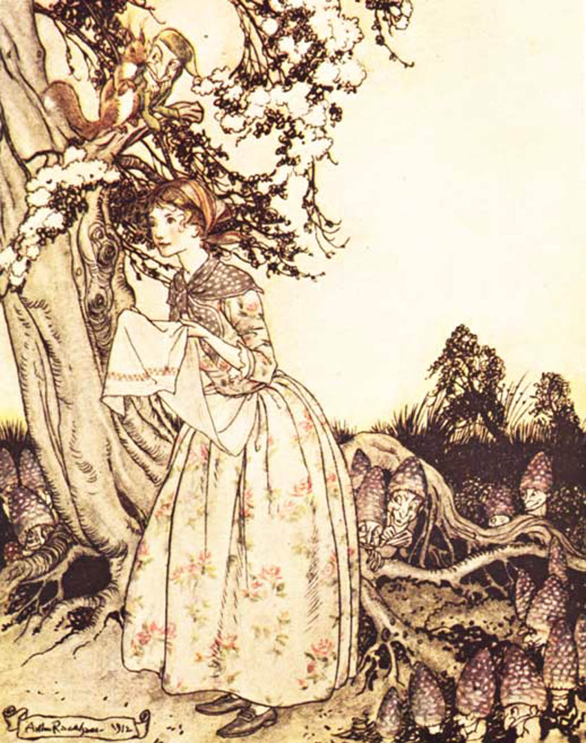 Mother Goose The Fair Maid Who First Of Spring A Illustration