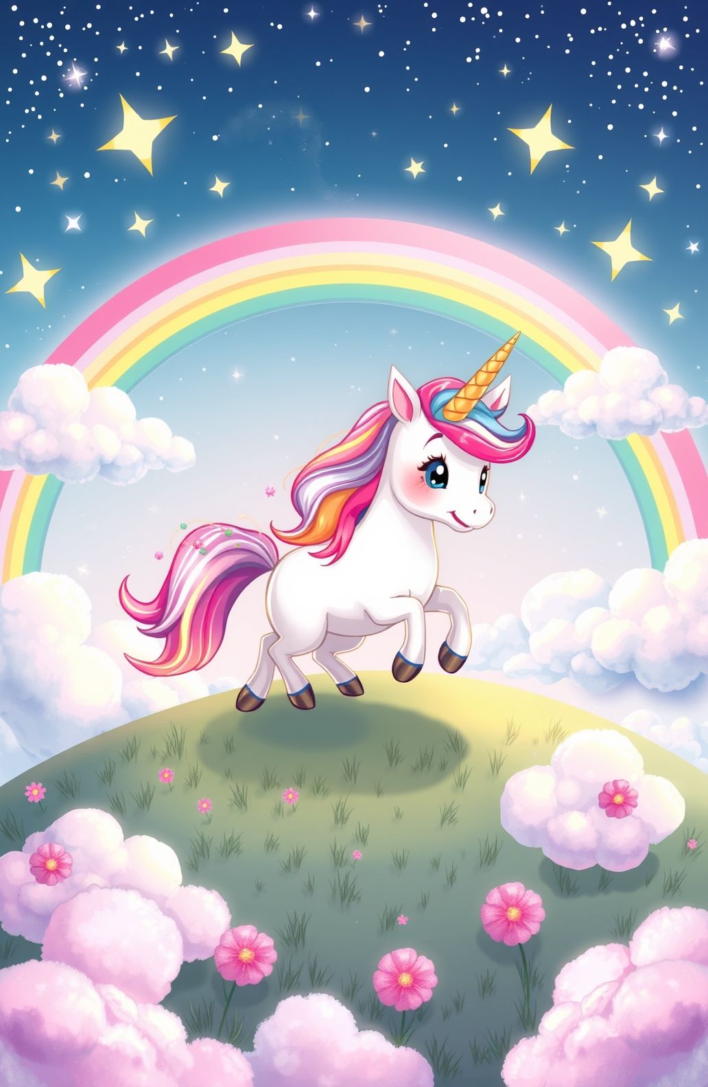 Cartoon Unicorn Wallpaper