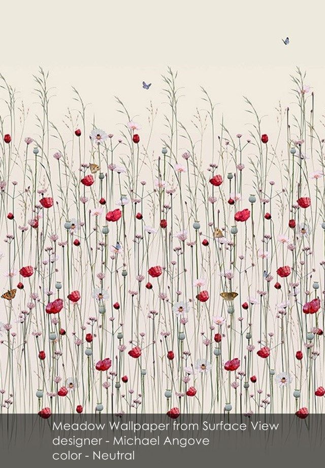 Meadow Wallpaper From Surface In Neutral With Image