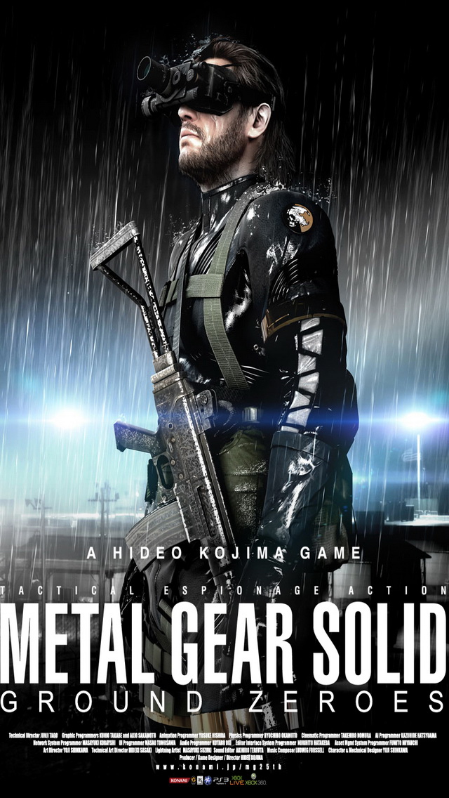 Uping Metal Gear Solid Ground Zeroes Box Art iPhone Wallpaper