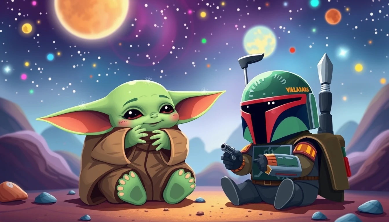 Baby Yoda Boba Wallpaper
