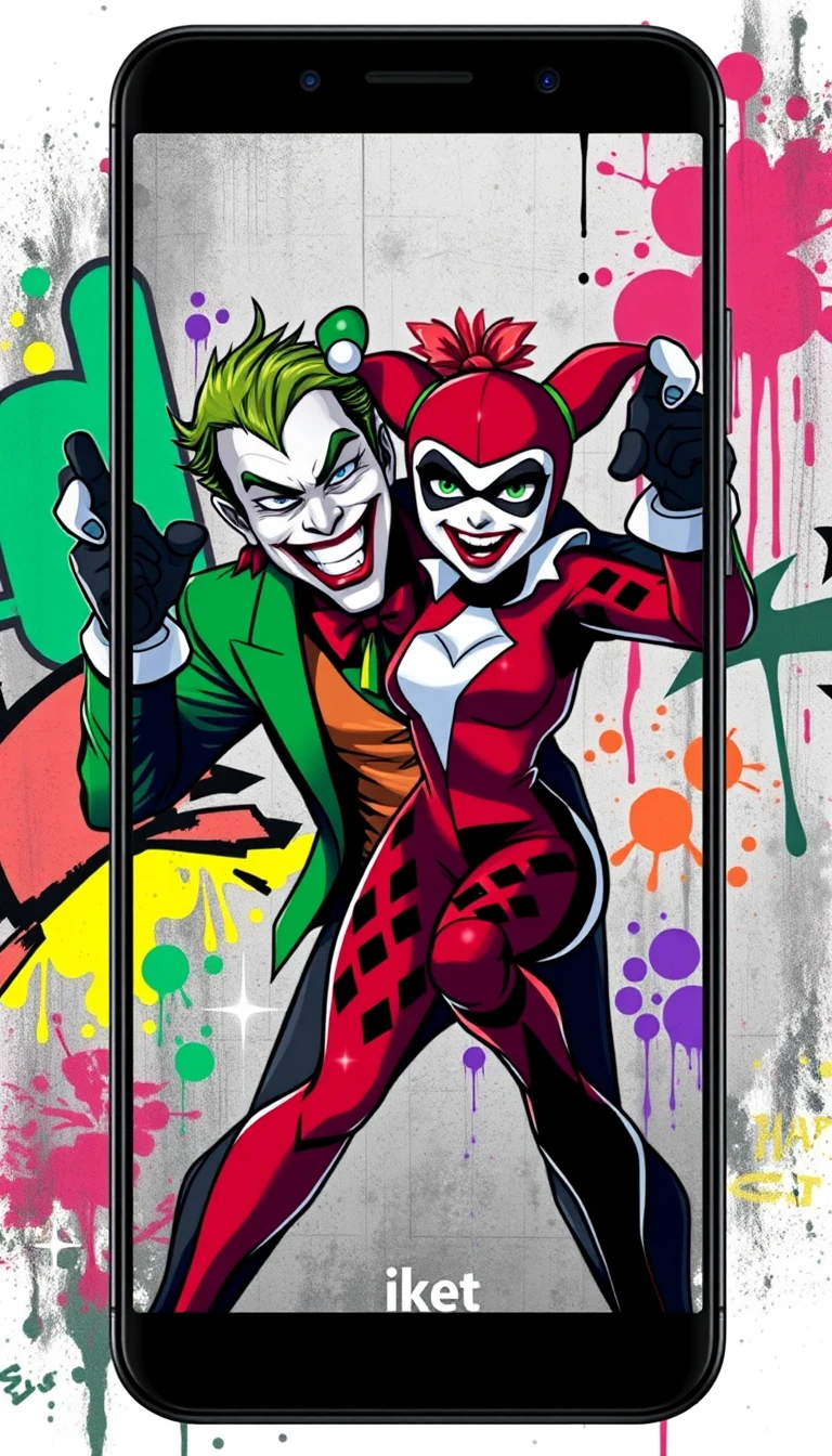 Joker And Harley Phone Wallpaper