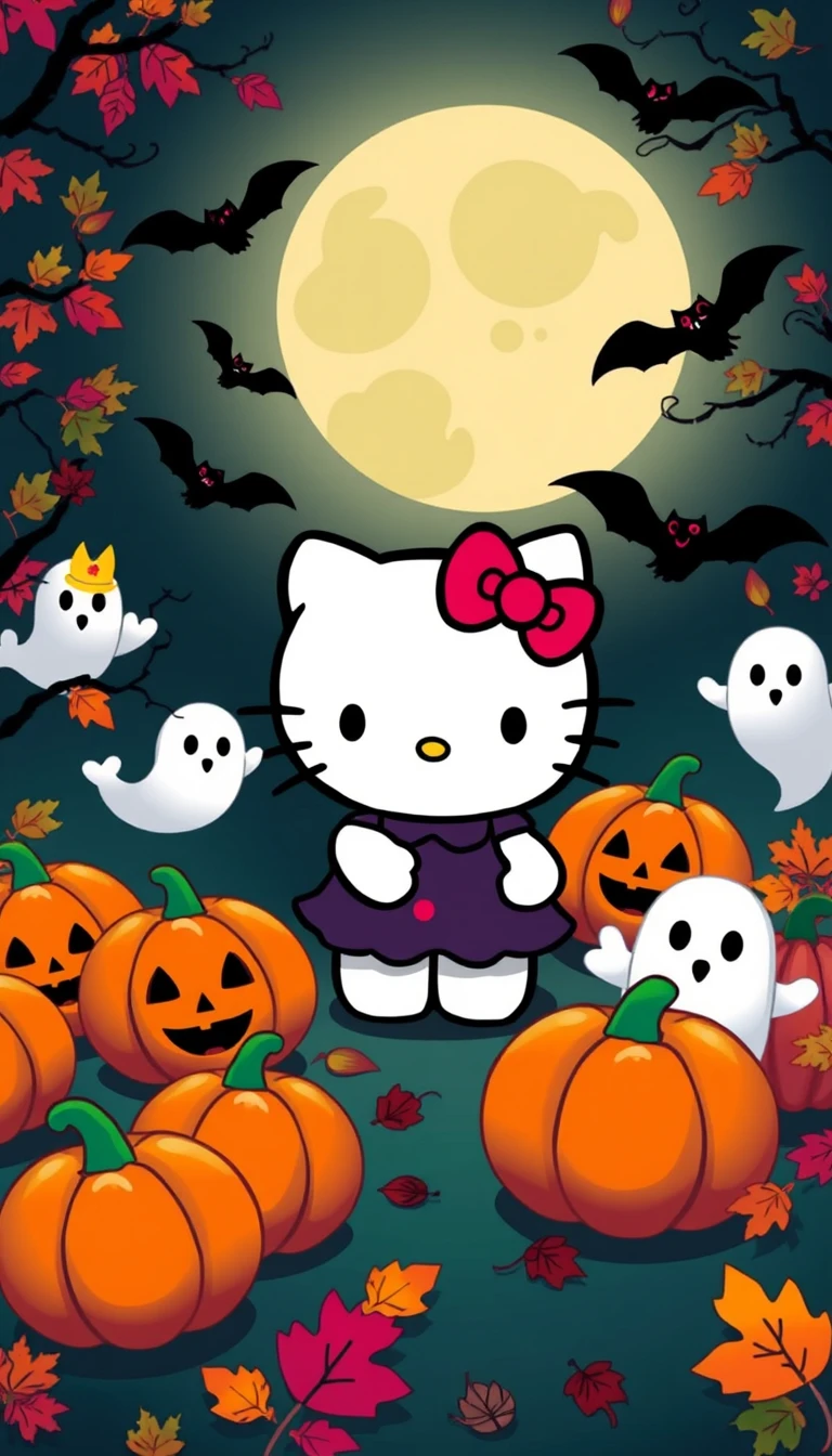 Hello Kitty Halloween Background