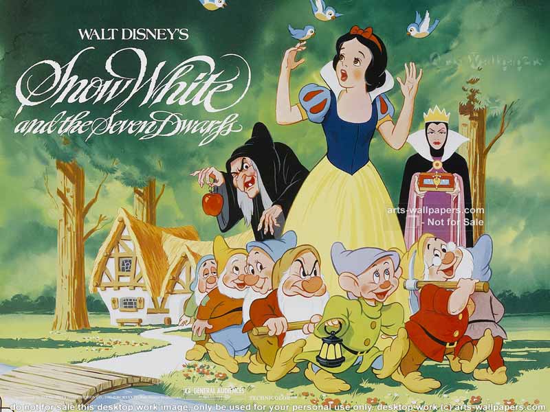 Snow White And The Seven Dwarfs Wallpaper Art Desktop