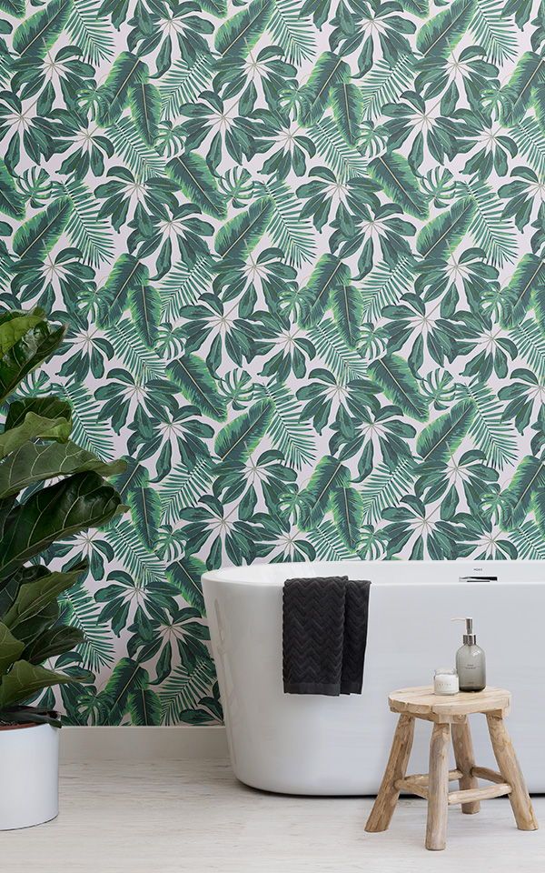 VEELIKE Wallpaper Tropical Leaves Vintage Floral Wallpaper Adhesive Paper For Furniture Roll Decorative Bedroom Wardrobe Living Room Wall Stickers Bathroom Kitchen Washable 44.5 Cm X 300 Cm - View #10