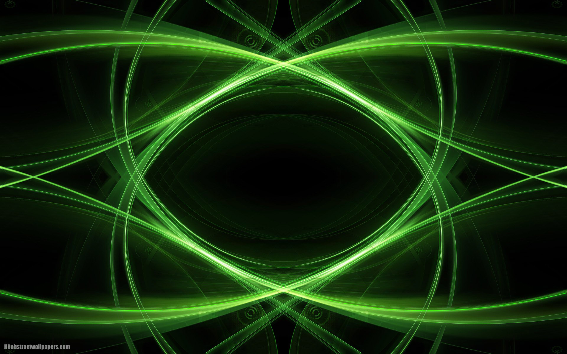 Black abstract wallpaper with green lines HD Abstract
