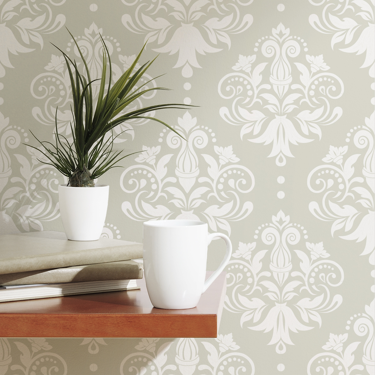 1200x1199px Removable Wallpaper For Apartments Wallpapersafari Damask Pattern Removable Wallpaper Is Perfect For Renters Apartments 1200x1199