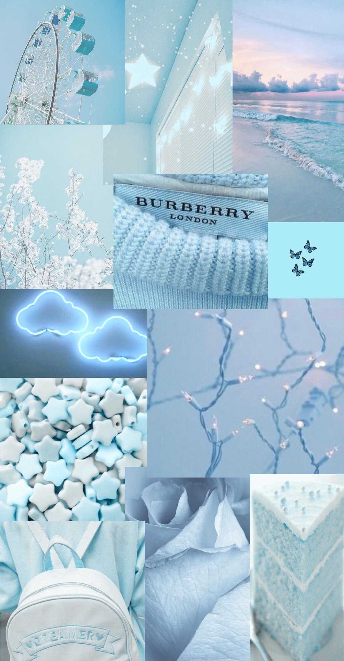 Blue Aesthetic Background Wallpaper