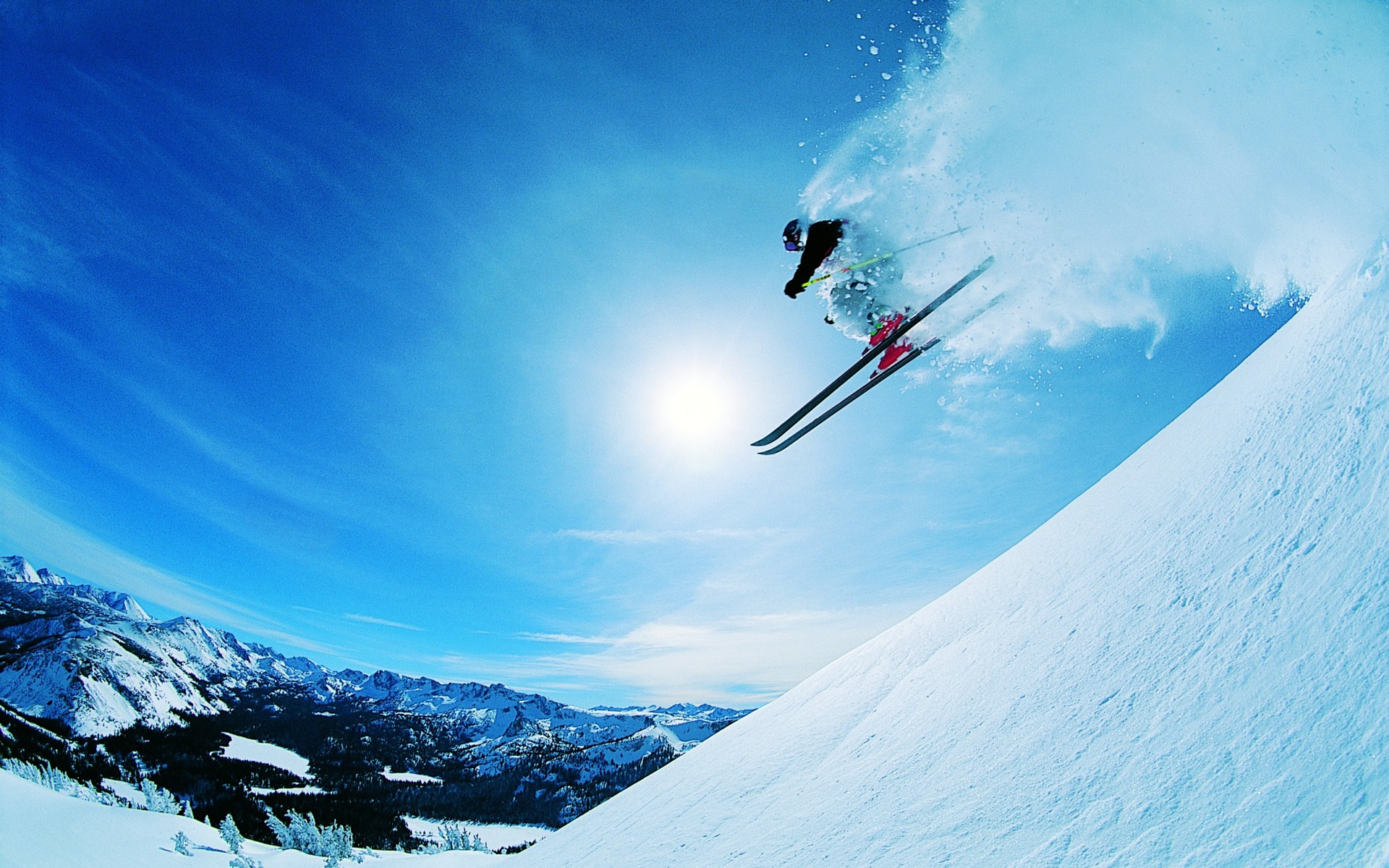 Extreme Skiing In Snow Mountain HD Wallpaper Res