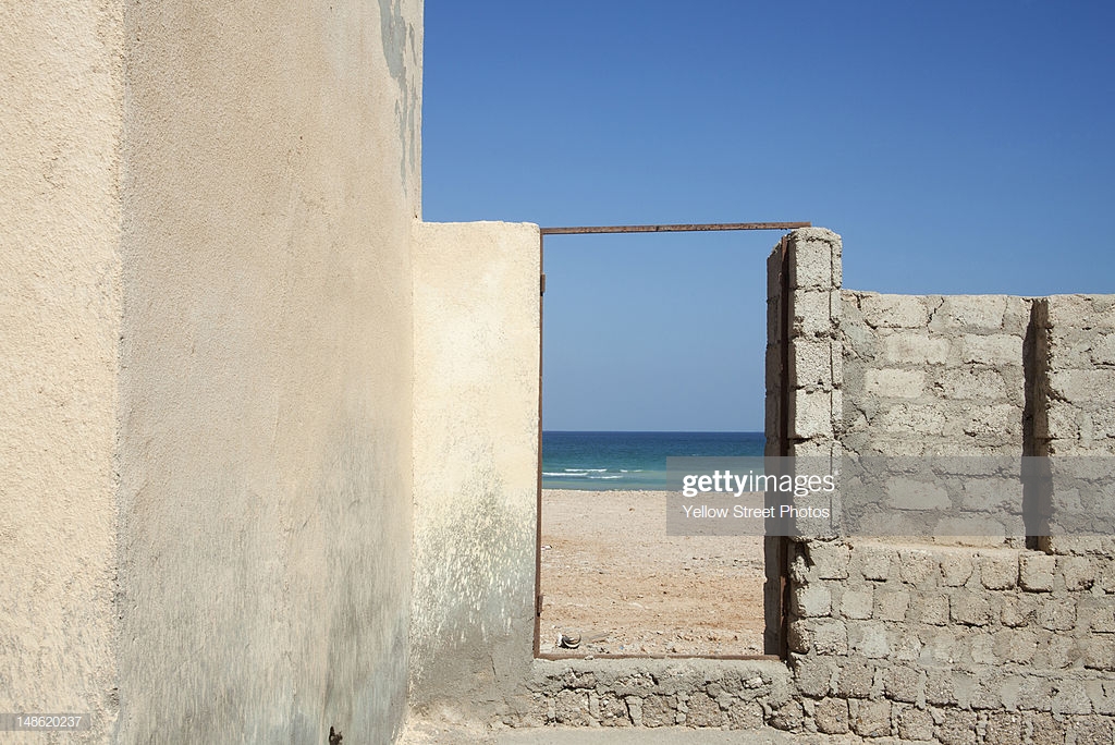 Doorway With Sea In Background Stock Photo Getty Image