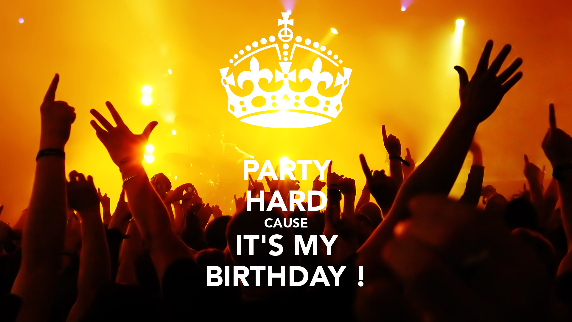  Free Download Download PARTY HARD CAUSE ITS MY BIRTHDAY Poster Keep 