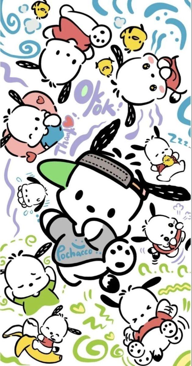 Cute Pochacco Wallpaper Sanrio In Hello Kitty iPhone