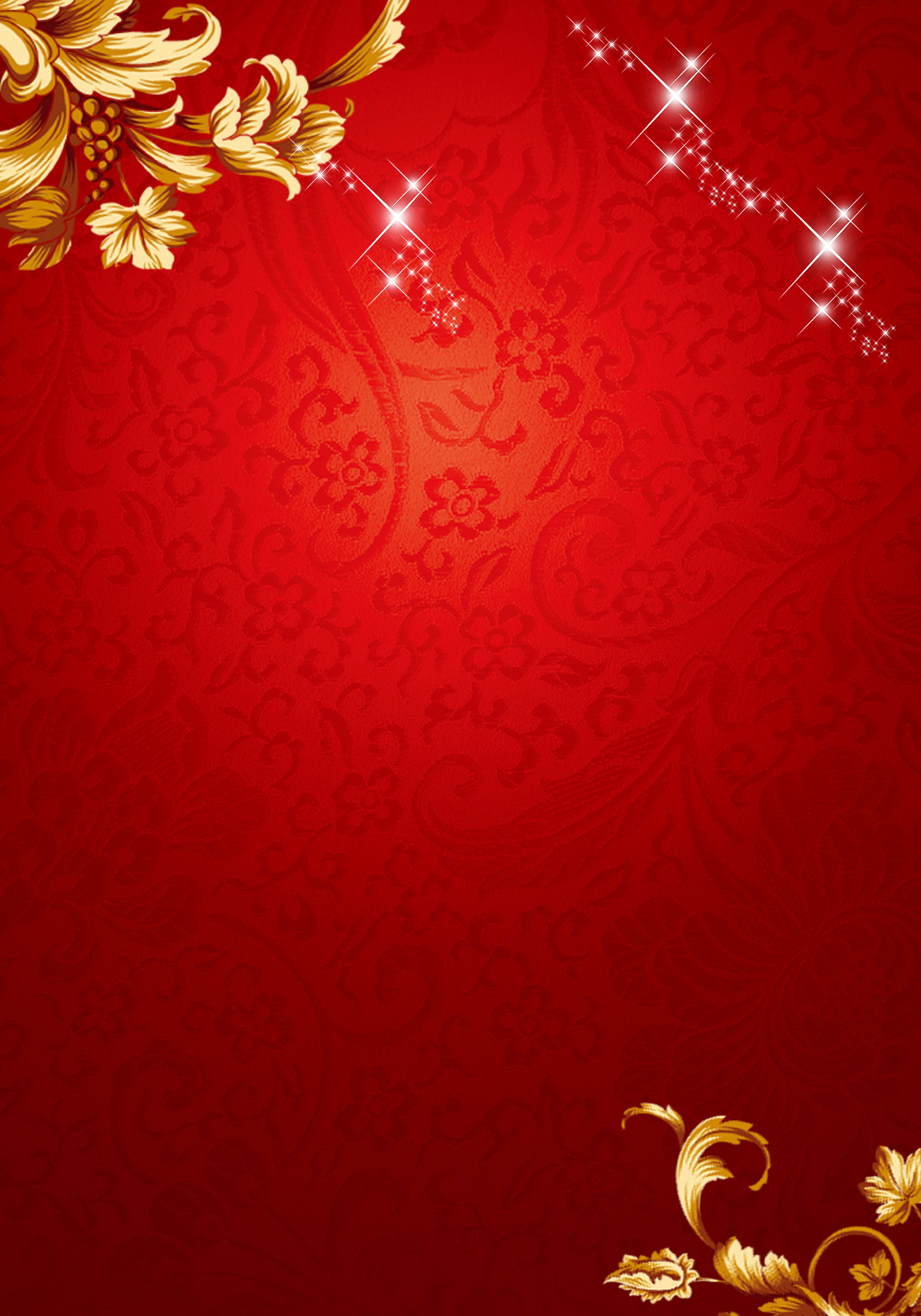 Chinese New Year Red Floral Pattern Background In