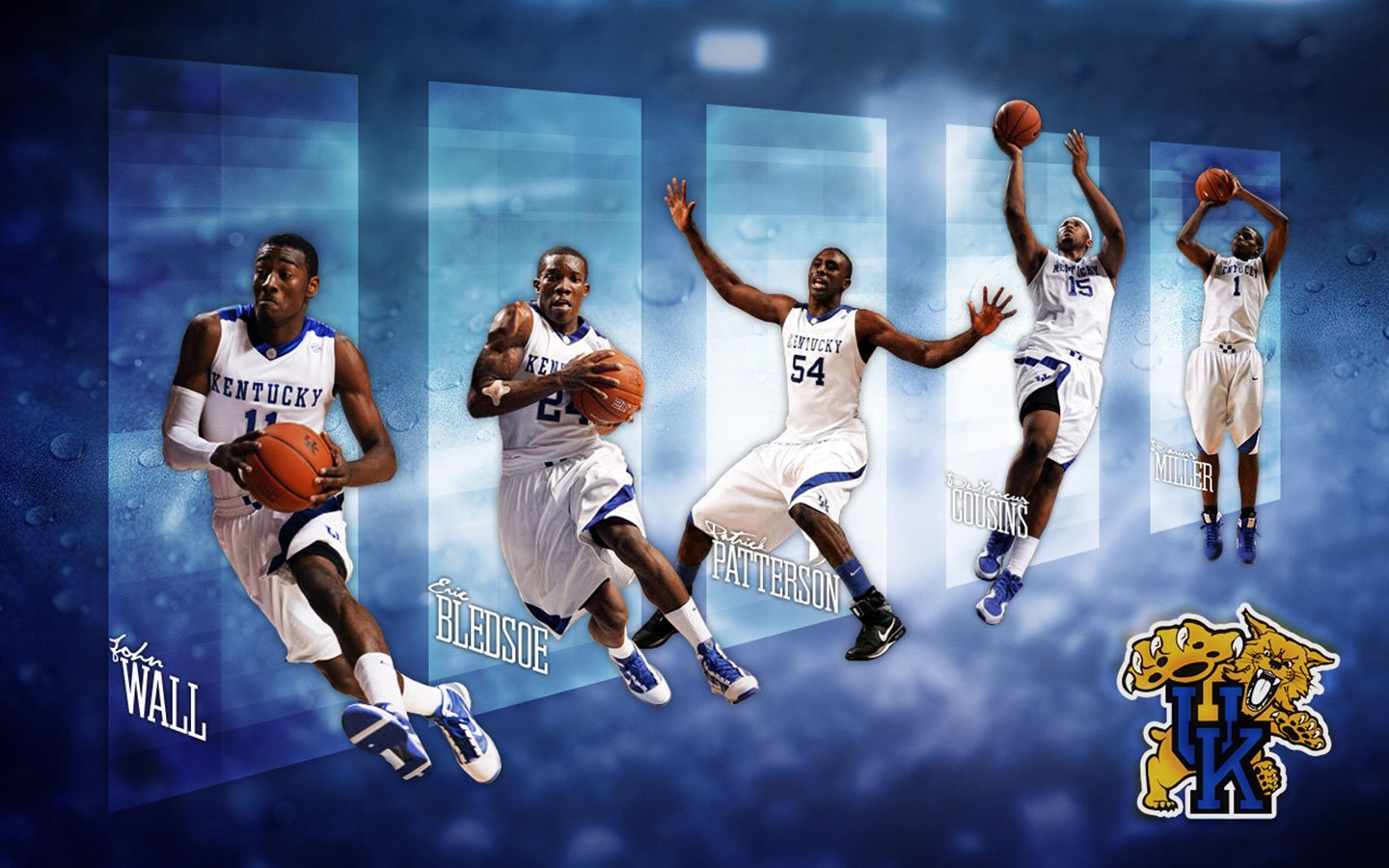 Kentucky Wildcats 2010 Starting 5 Wallpaper Basketball