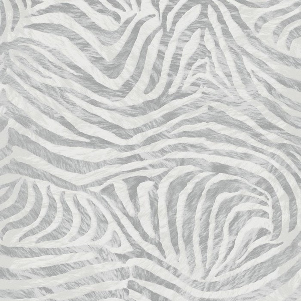 Brown Zebra Print Animal Faux Fur Pattern Textured Wallpaper