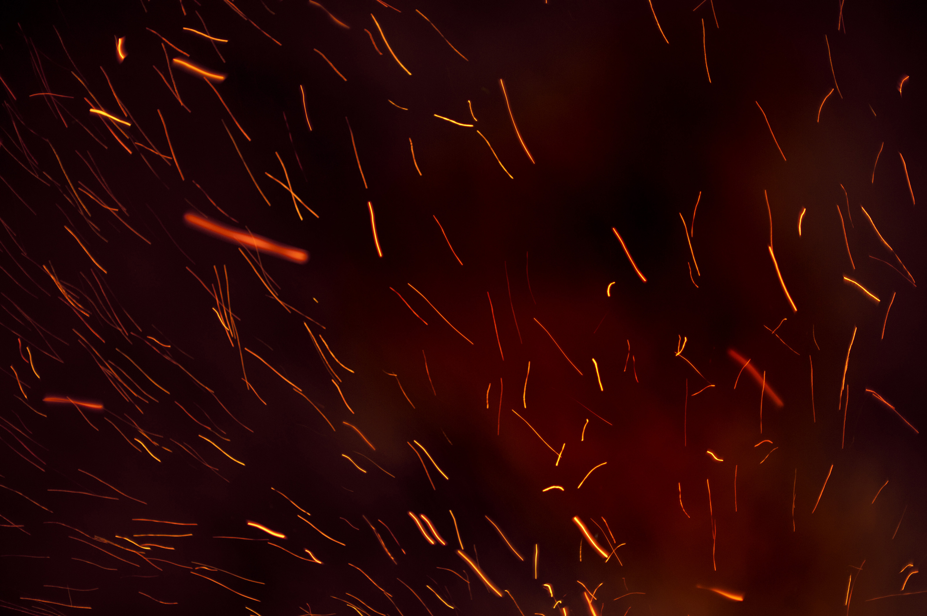 Stock Photo Fiery Trails From Glowing Embers