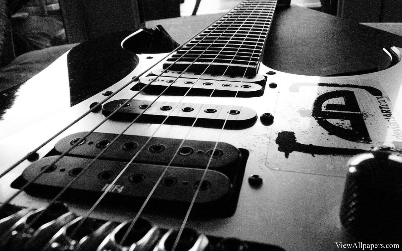  Electric Guitar Black And white HD Wallpaper For PC computers desktop