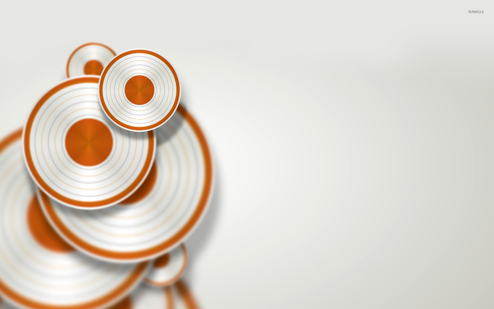 White and orange discs wallpaper   3D wallpapers   19304