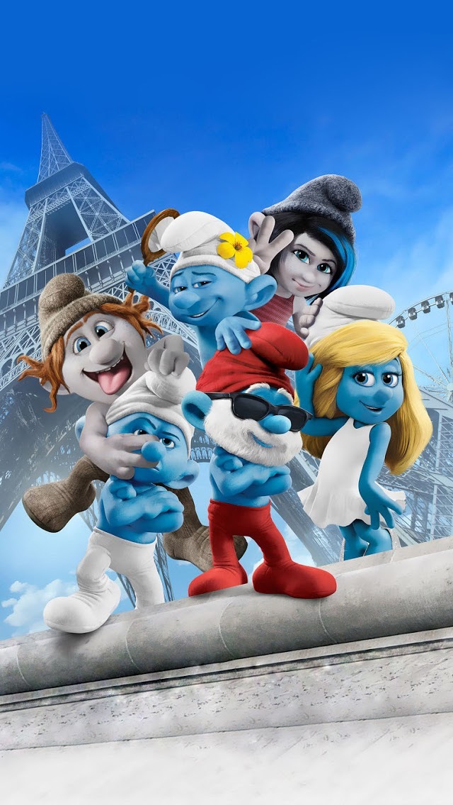 The Smurfs Poster Wallpaper iPhone