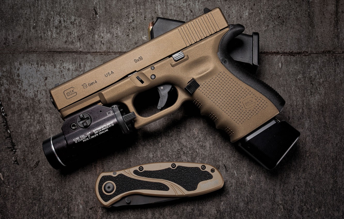 Wallpaper Gun Background Knife Glock Image For Desktop