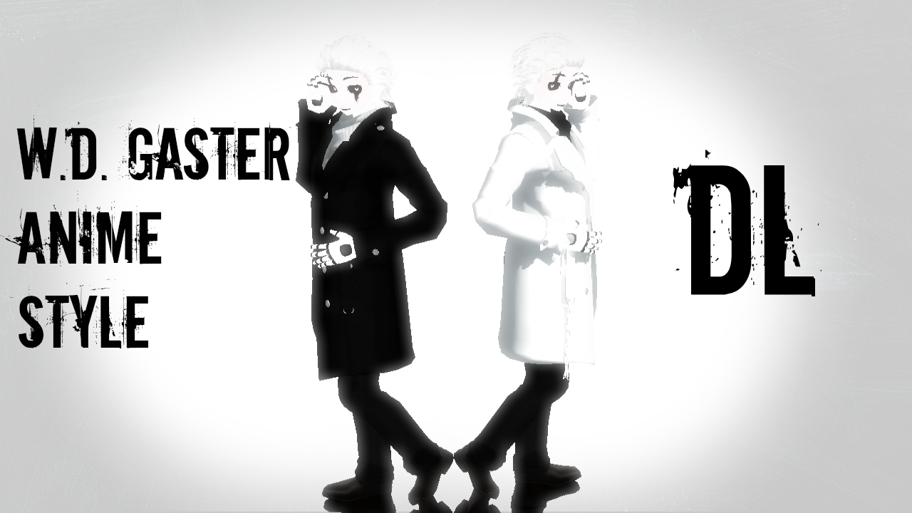 Undertale Mmd W D Gaster Anime Style Dl By Foxvinny Art