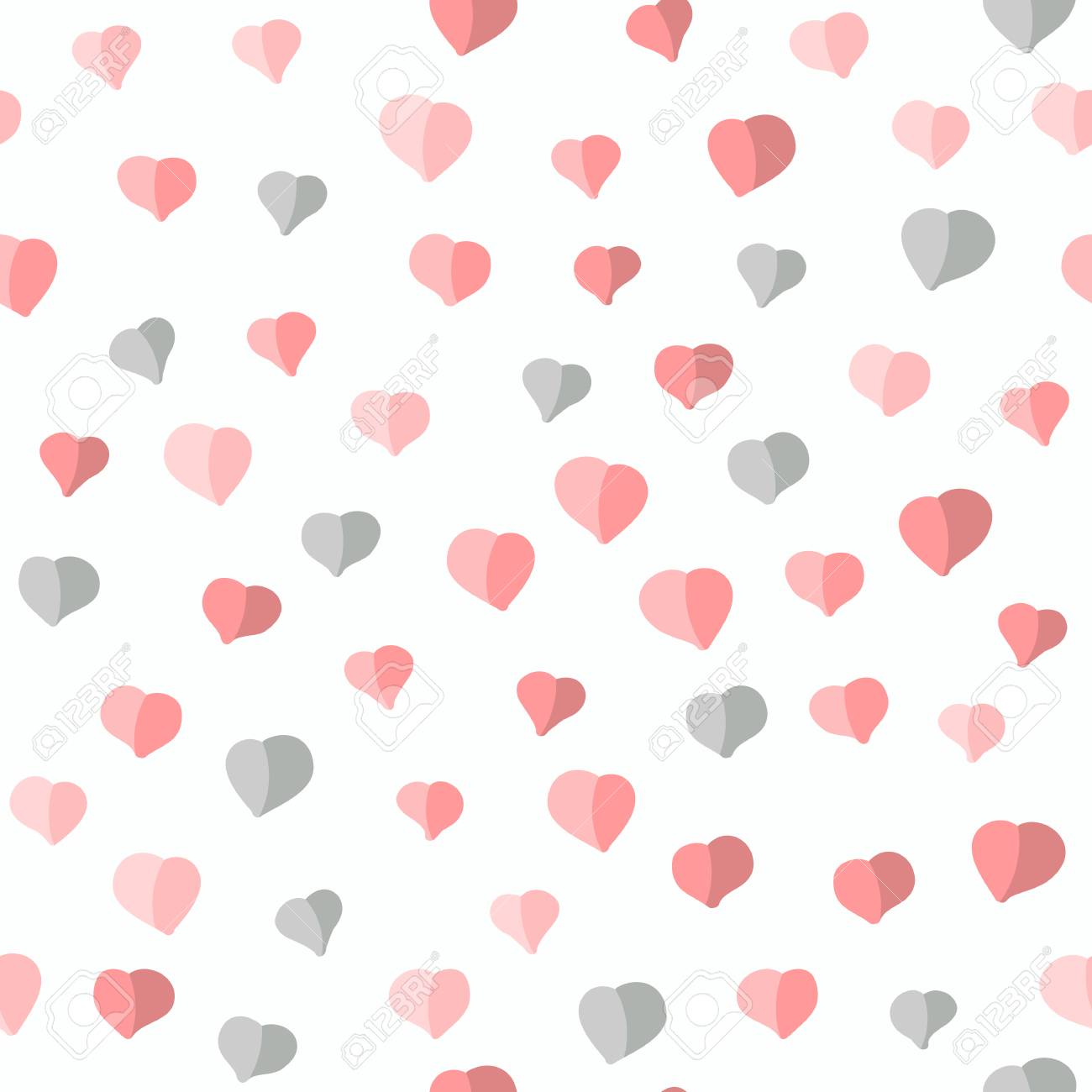 Seamless Pattern With Hearts Valentine S Day Background Abstract