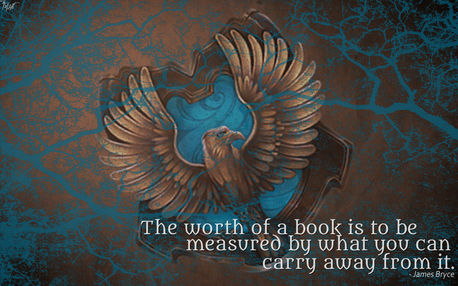 HP Wallpaper Ravenclaw Lightning with quote by TheLadyAvatar on 900x563
