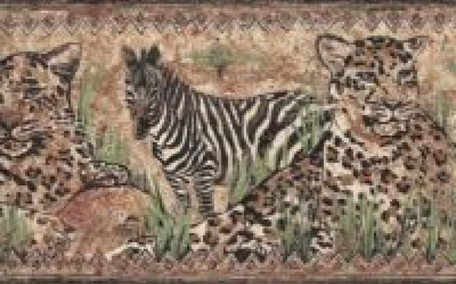 Wallpaper Border Cheetah And Zebra
