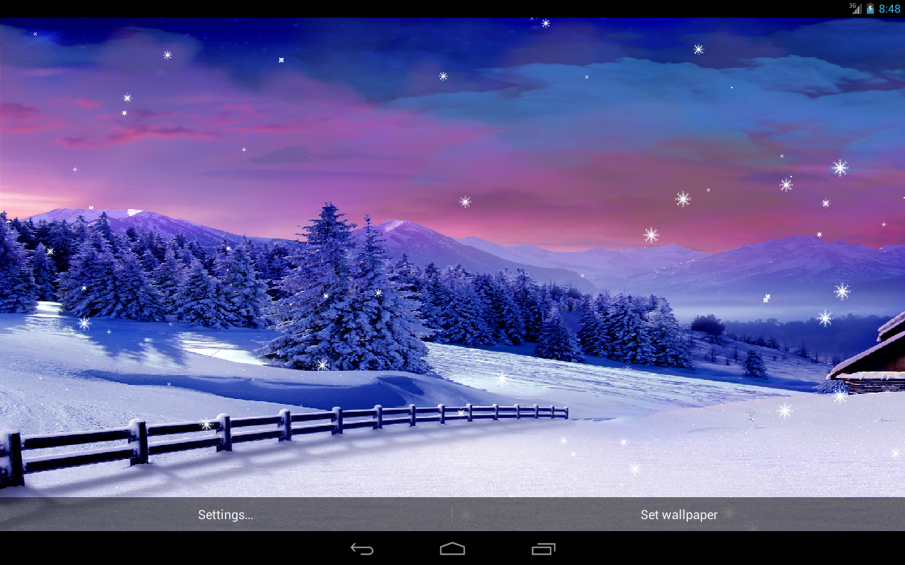 Snow Live Wallpaper Is A Beautiful Falling Snowflakes