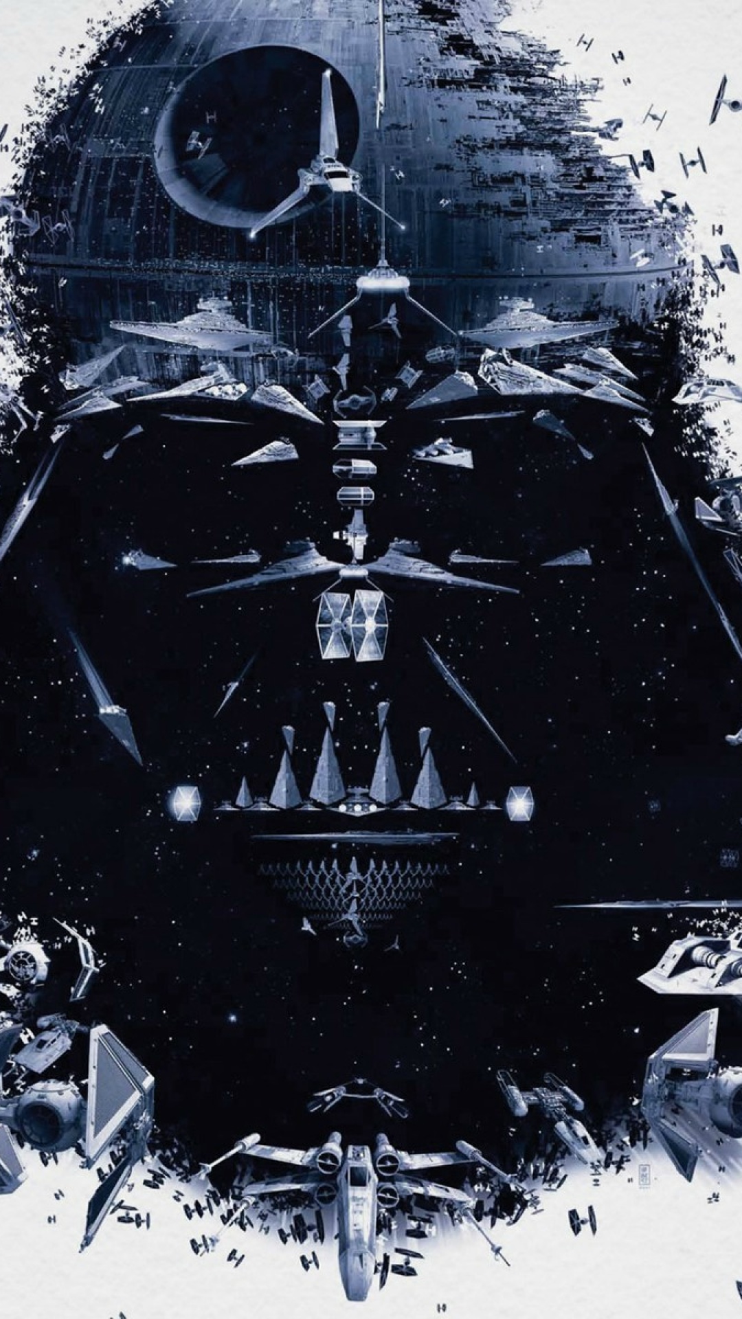 Star Wars Darth Vader Spaceships Android Wallpaper