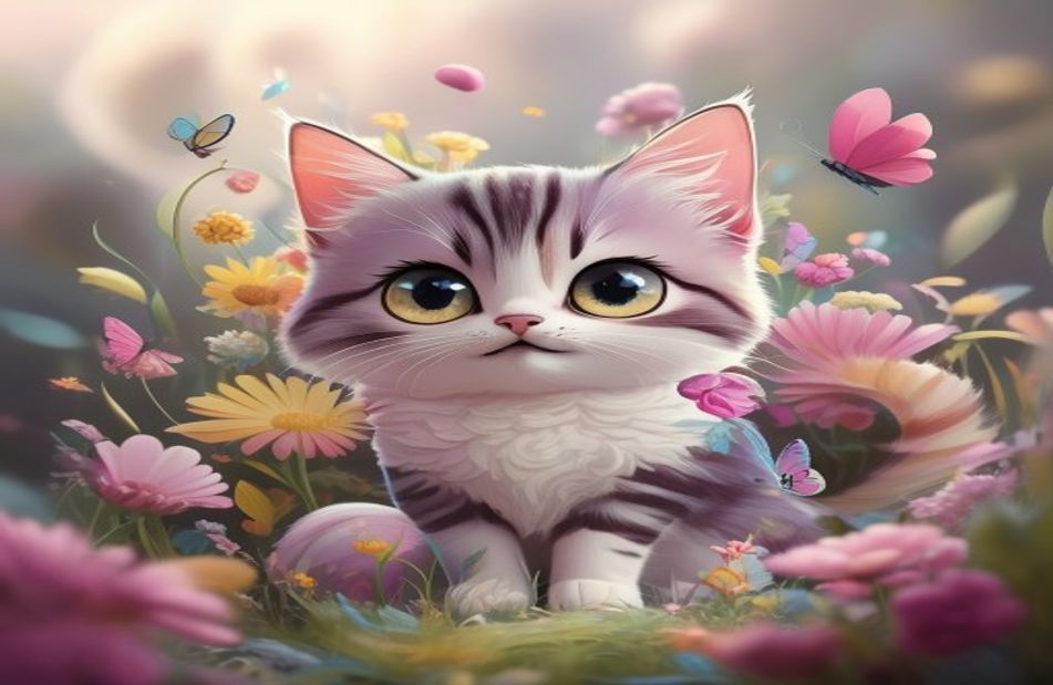 Cute Anime Cat Wallpaper