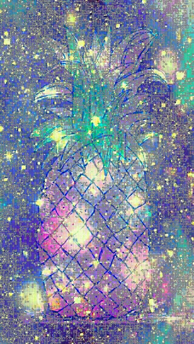 Pineapple Sparkle Galaxy Wallpaper I Created For The App Cocoppa