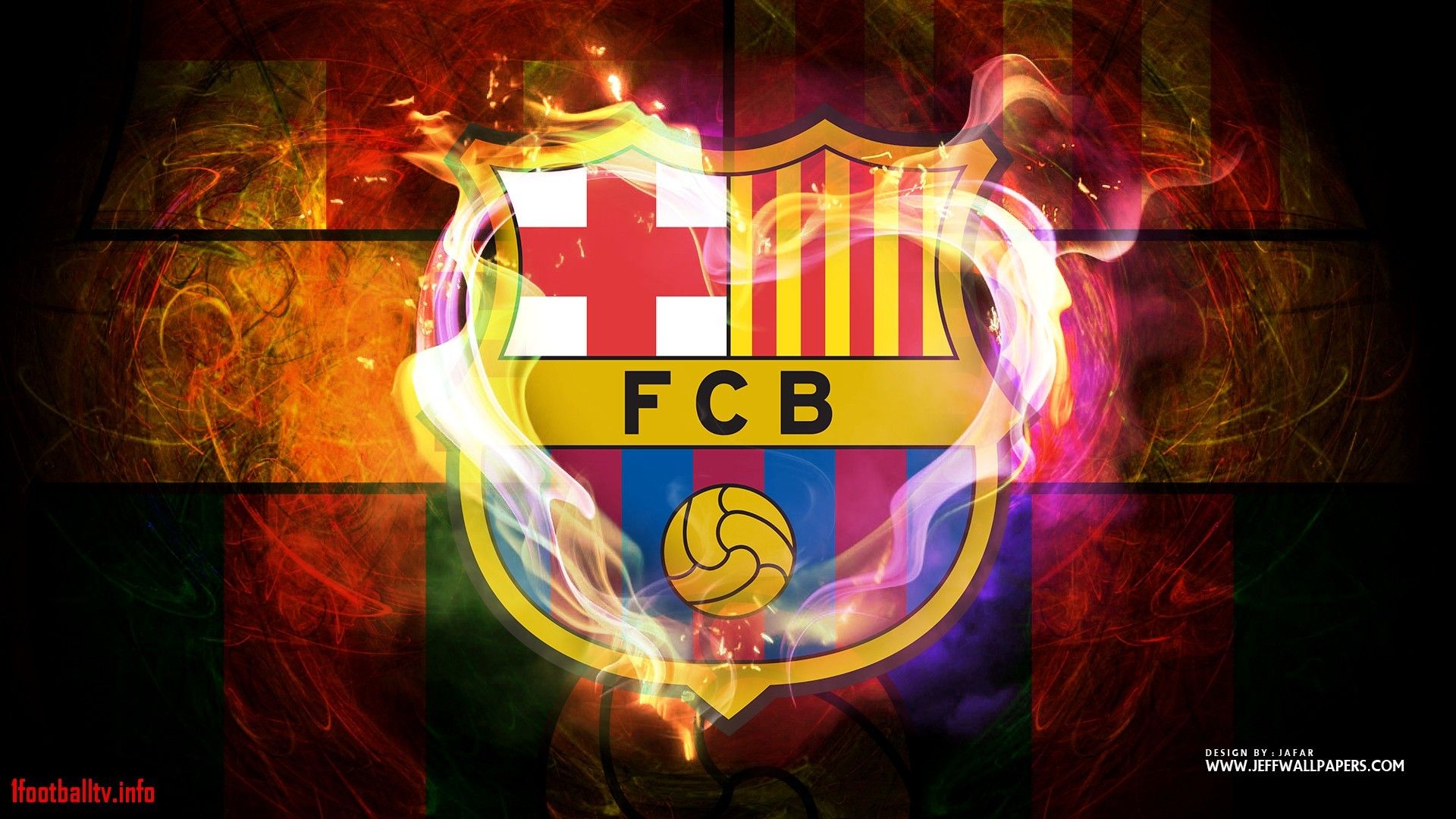 A fiery, vibrant depiction of the FC Barcelona logo, perfect for Barcelona 4k wallpapers