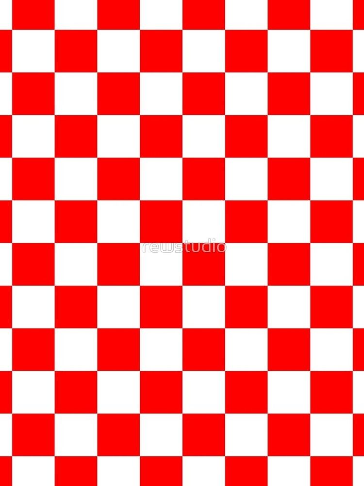 Ultimate Red And White Checkerboard Pattern iPhone Case by