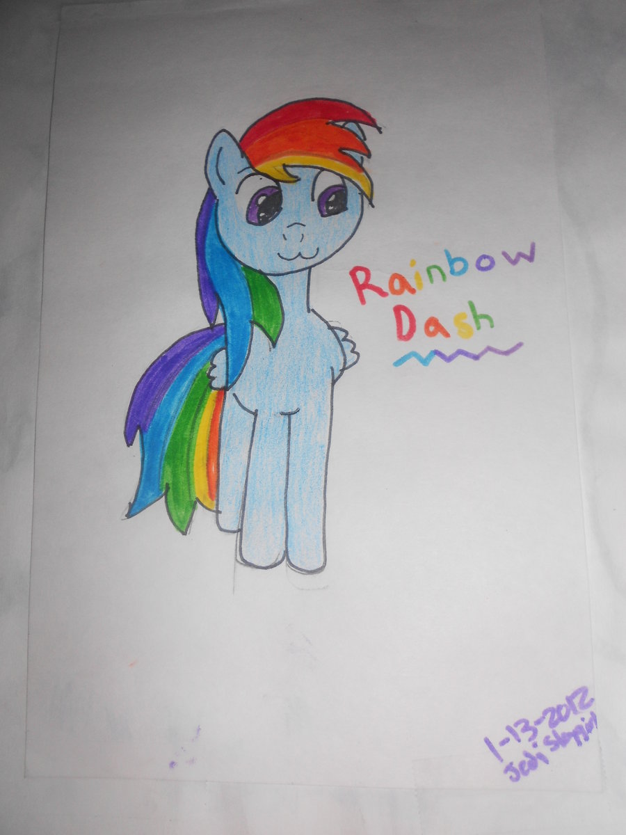 Cute Rainbow Dash By Abbycatwolff