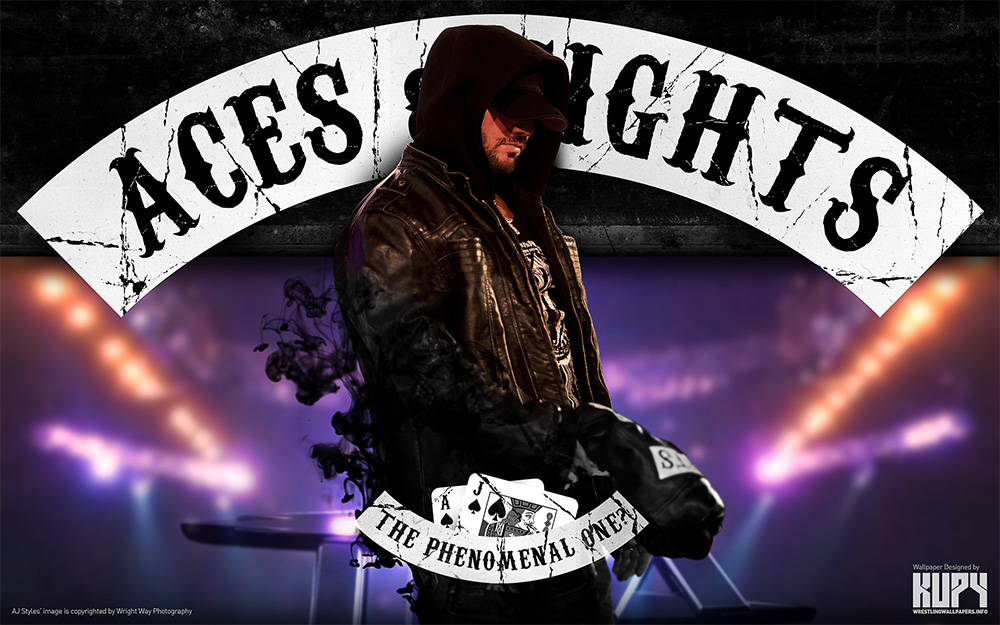 Aces And Eights Aj Styles Wallpaper