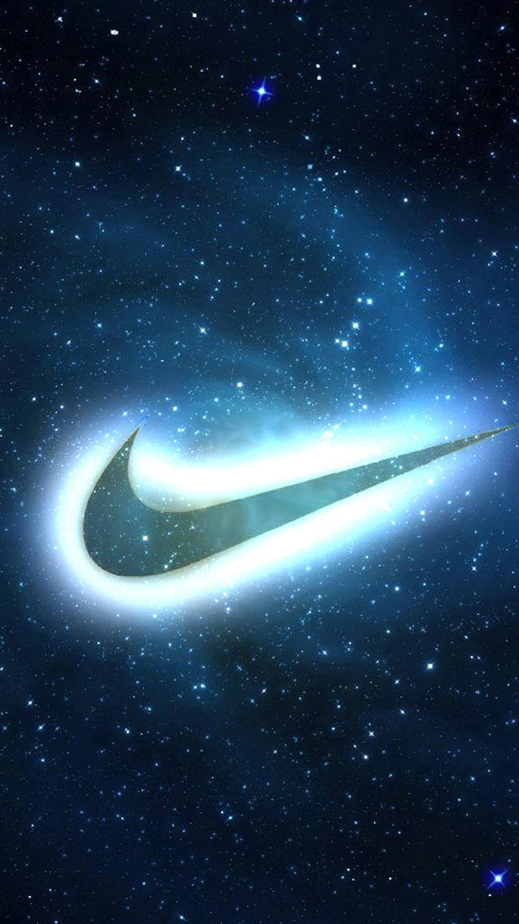 Nike Logo Space iPhone Wallpaper