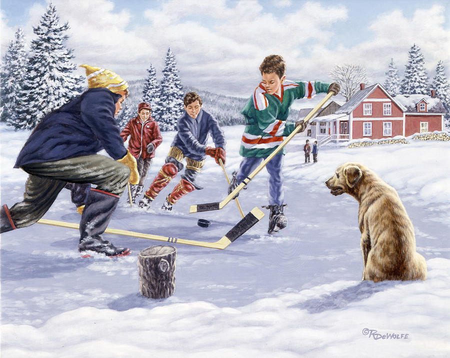 Pond Ice Hockey Wallpaper Mural At Allposters