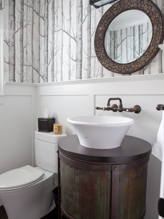Powder Bathroom Bath Design Cole Son Wallpaper Nature Inspired