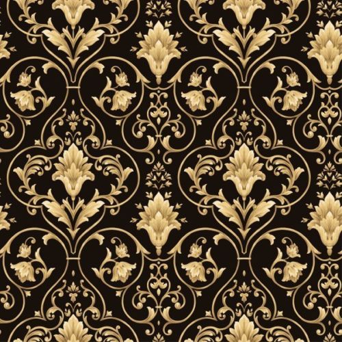 Free download Black and Gold Victorian Scroll Wallpaper Double Rolls