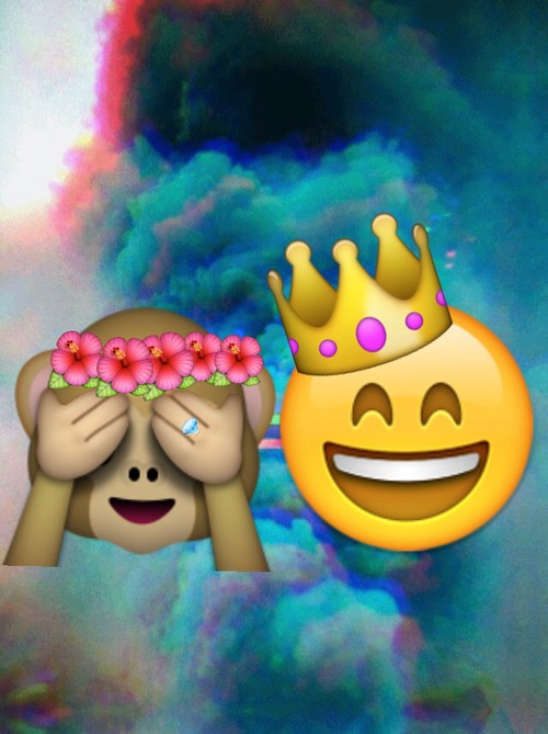 Emojis Background For iPhone Emoji Flower Queen