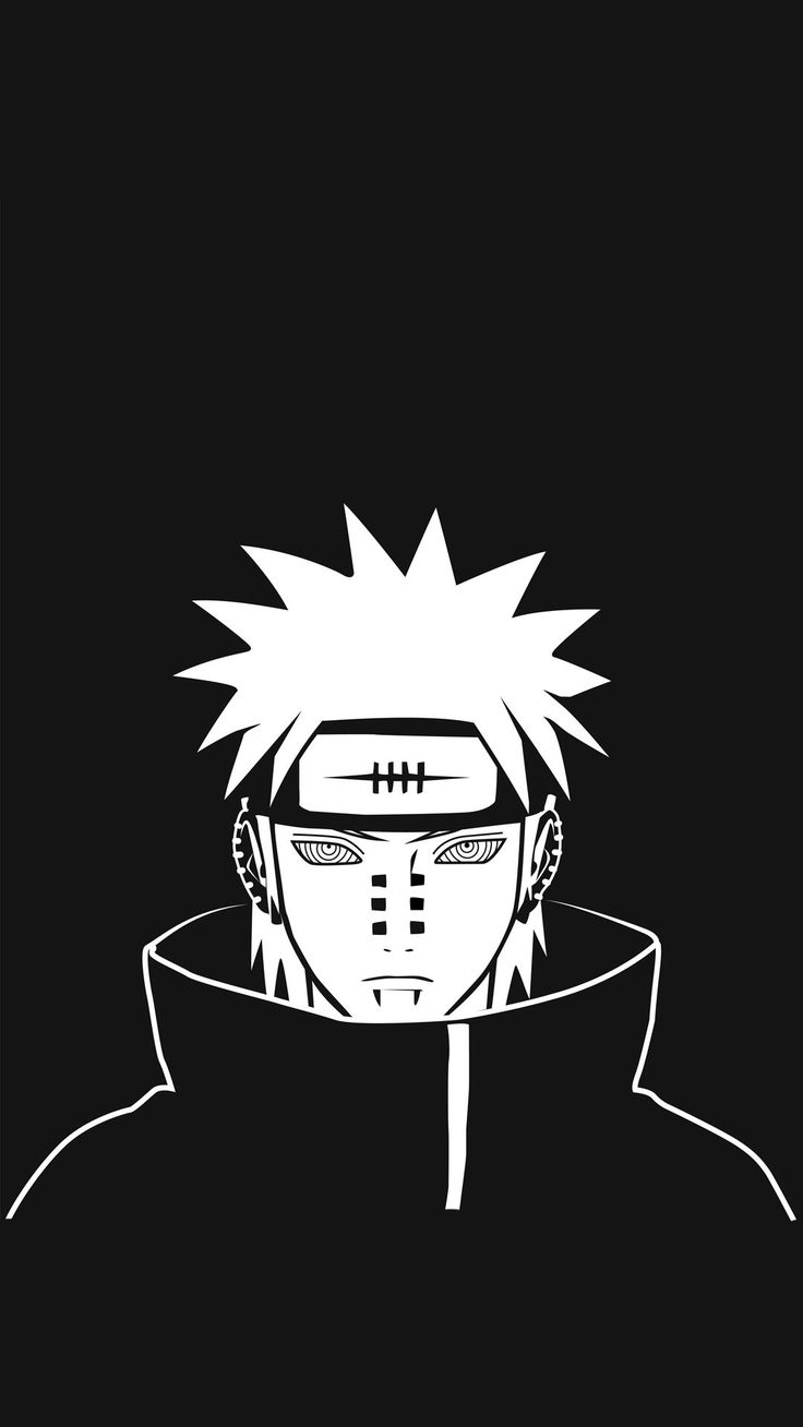 Pain Naruto Black And White Wallpaper Teahub Io