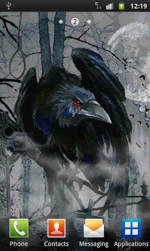 Bigger Raven On Graveyard Wallpaper For Android Screenshot