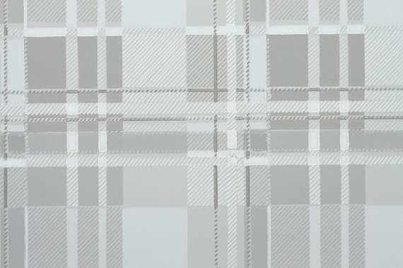 1950s Vintage Wallpaper   Plaid Vintage Wallpaper of Gray and White