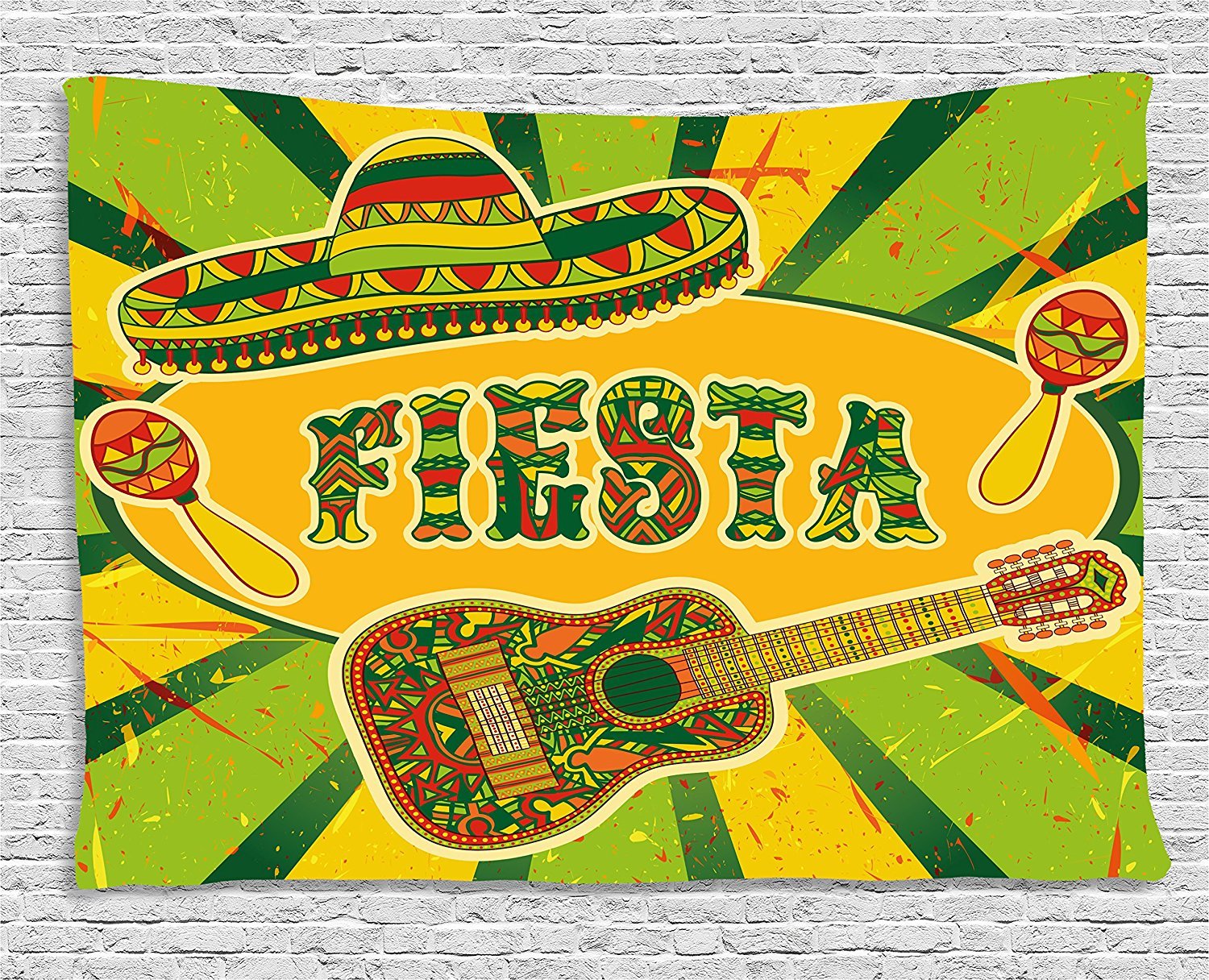 Amazon Qinghexianpan Fiesta Tapestry Colorful Latino