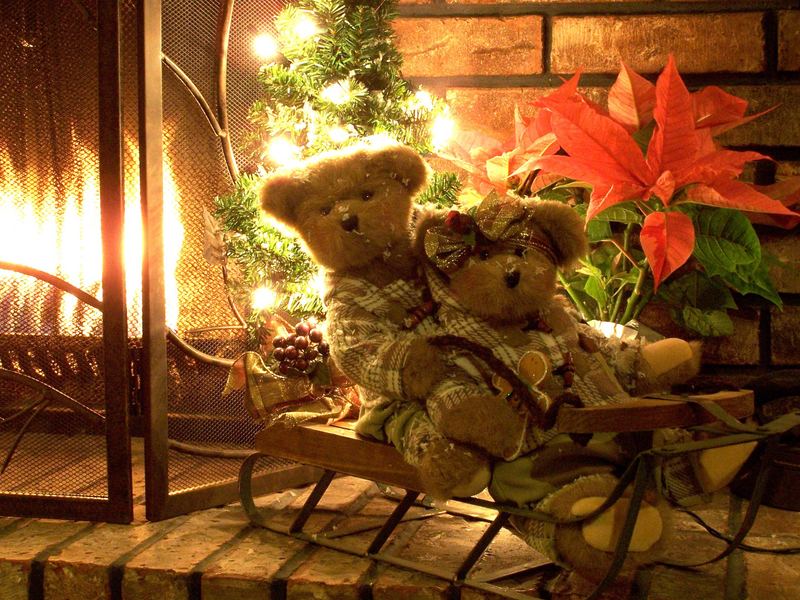 Christmas Desktop Wallpaper Teddy Bear
